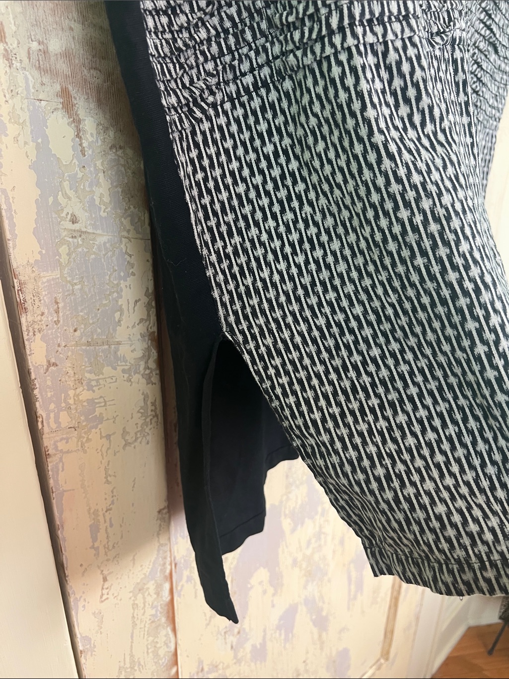 Carla Fernandez Black & White Textured Short-Sleeve Tunic Top Or Dress — image 3 of 6